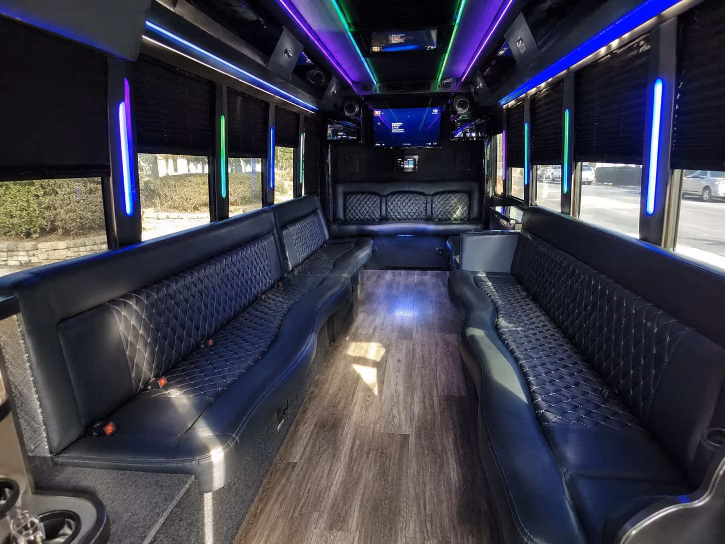 loveland 15 passenger party bus interior