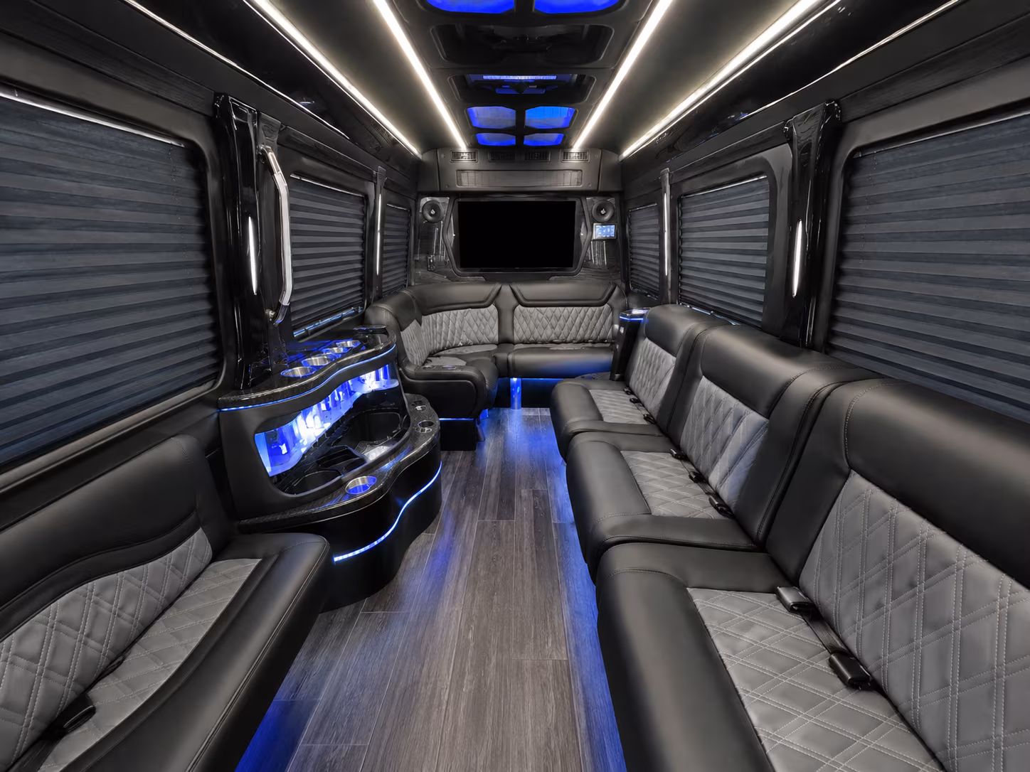 loveland 30 passenger party bus interior