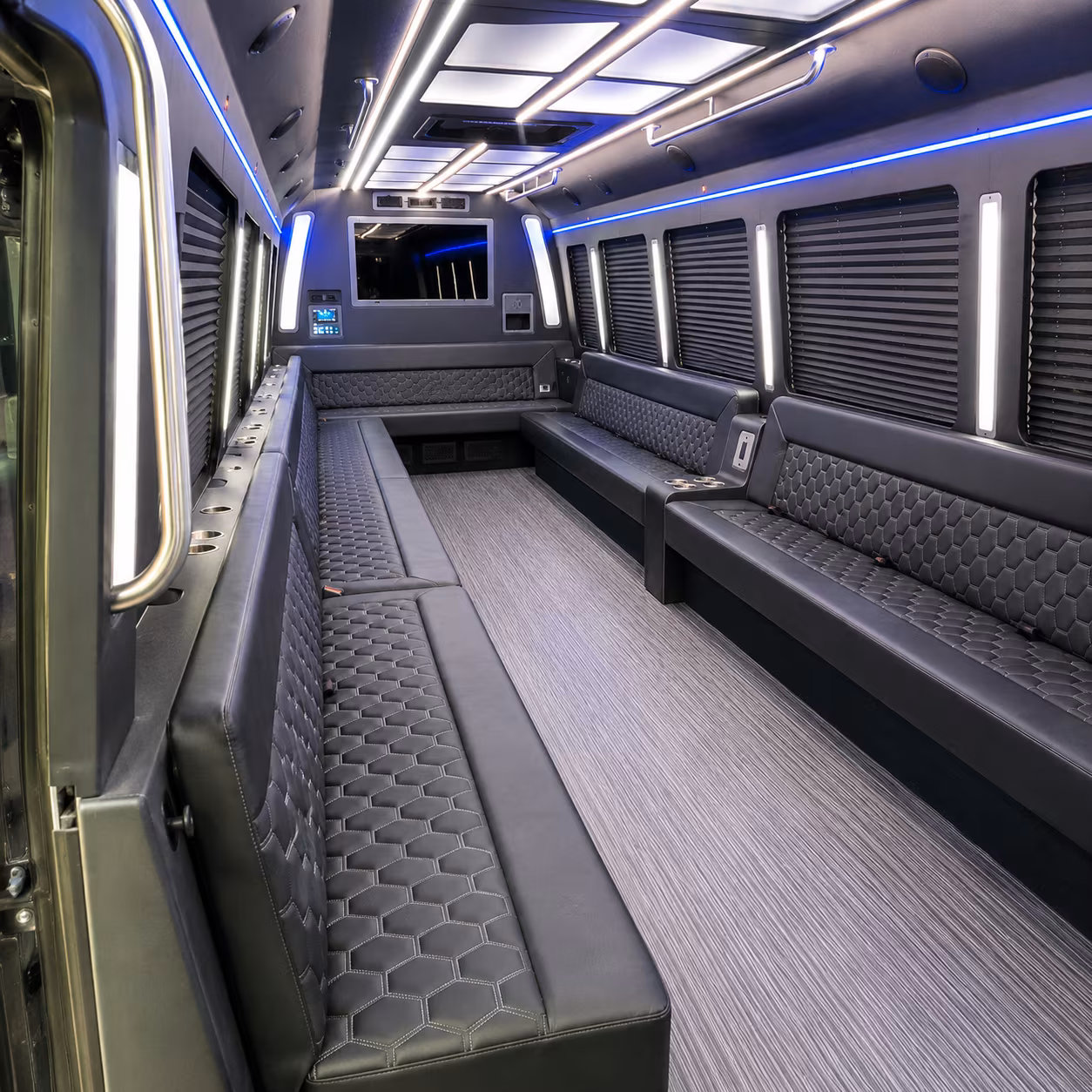 loveland 40 passenger party bus interior
