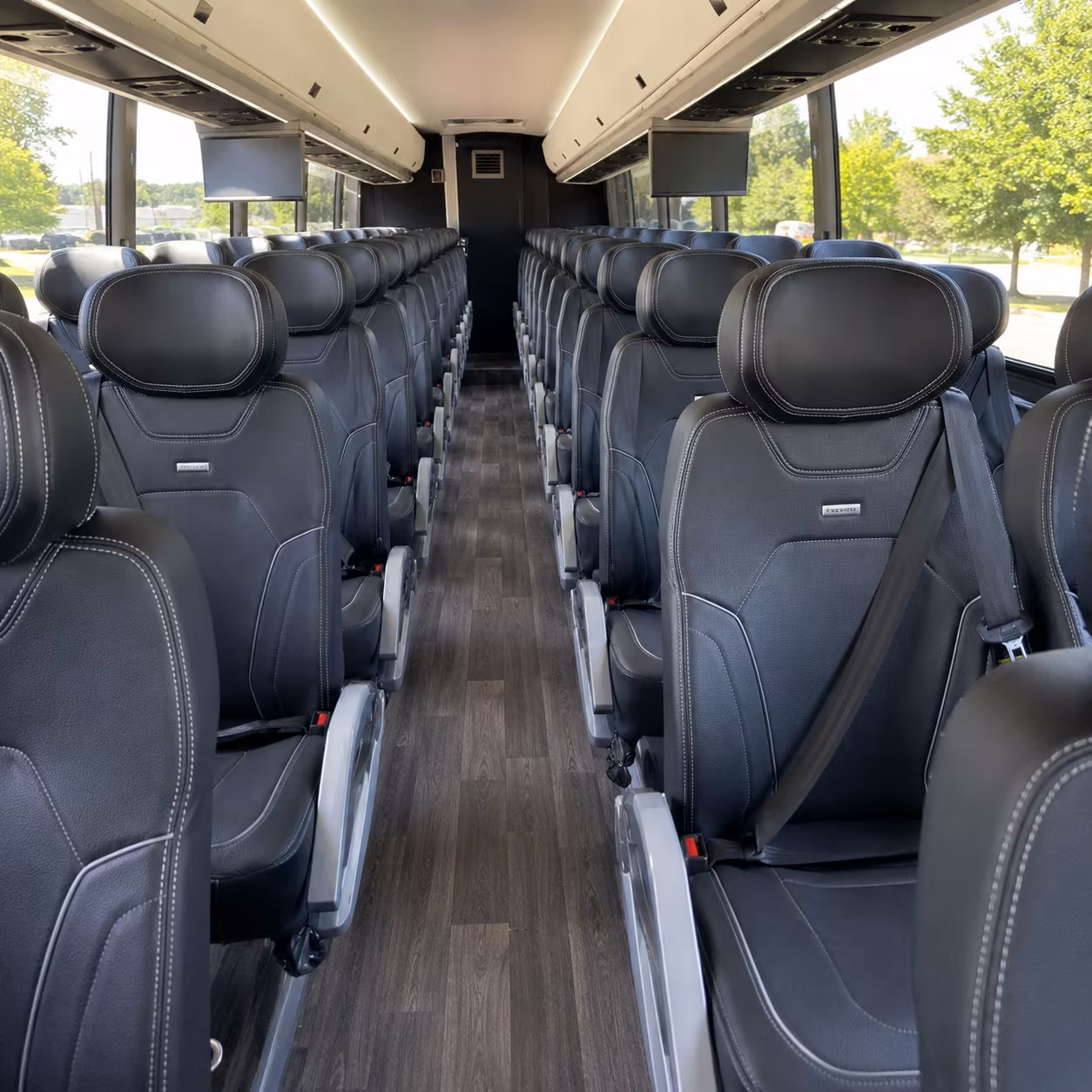 loveland 56 passenger charter bus inside