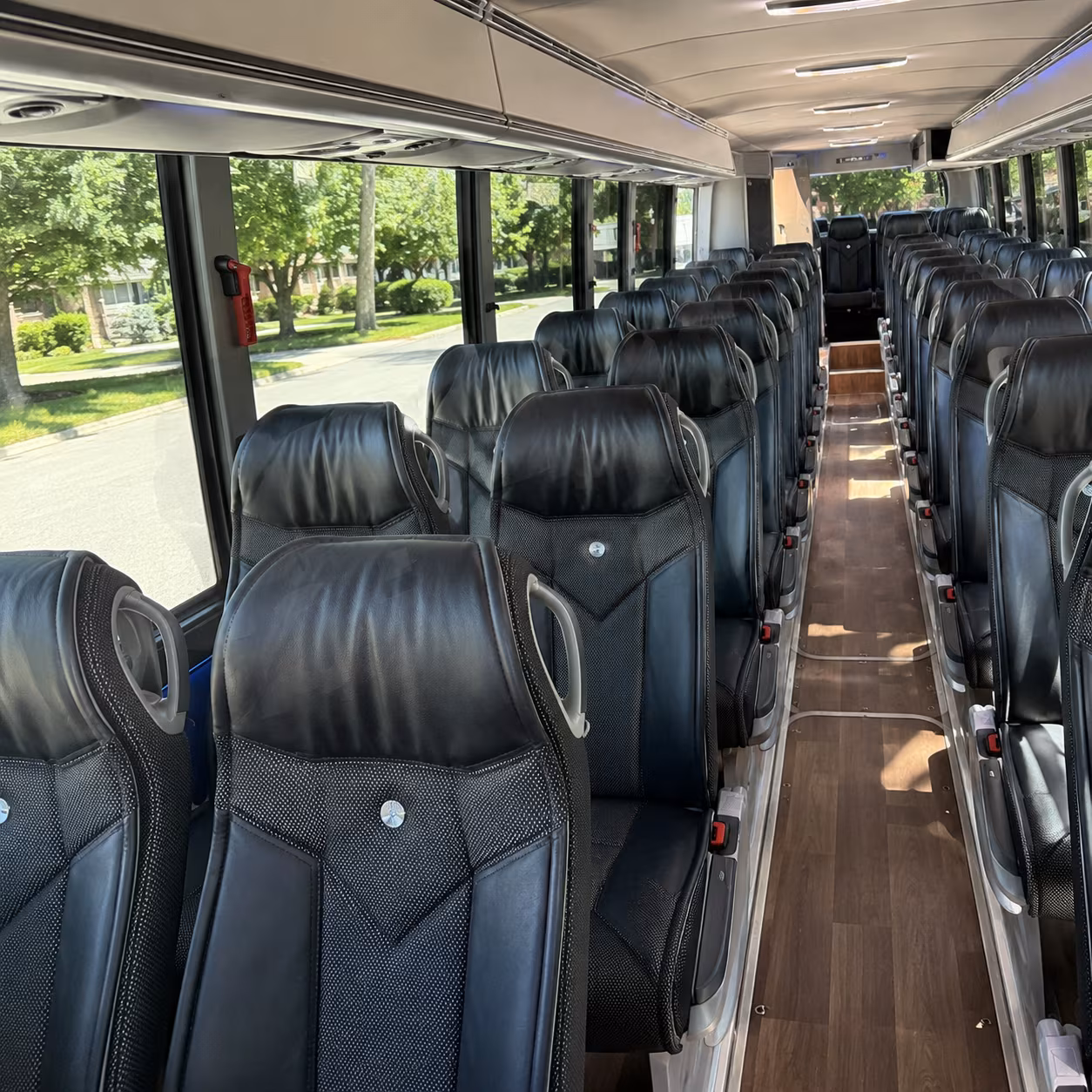 loveland 56 passenger charter bus interior