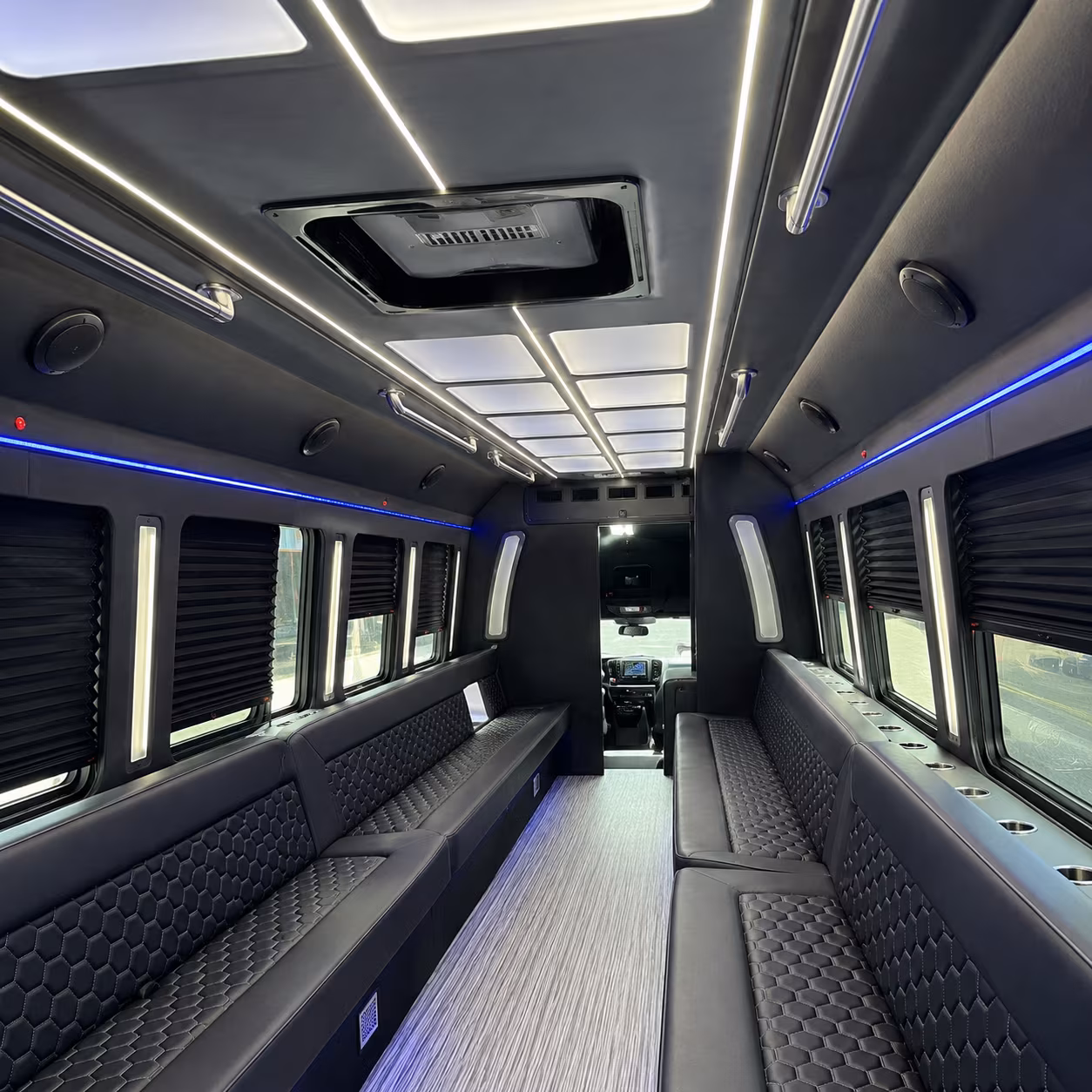 loveland party bus rental interior